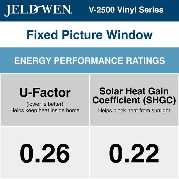 JELD-WEN 36 in. x 36 in. V-4500 Series Black FiniShield Vinyl