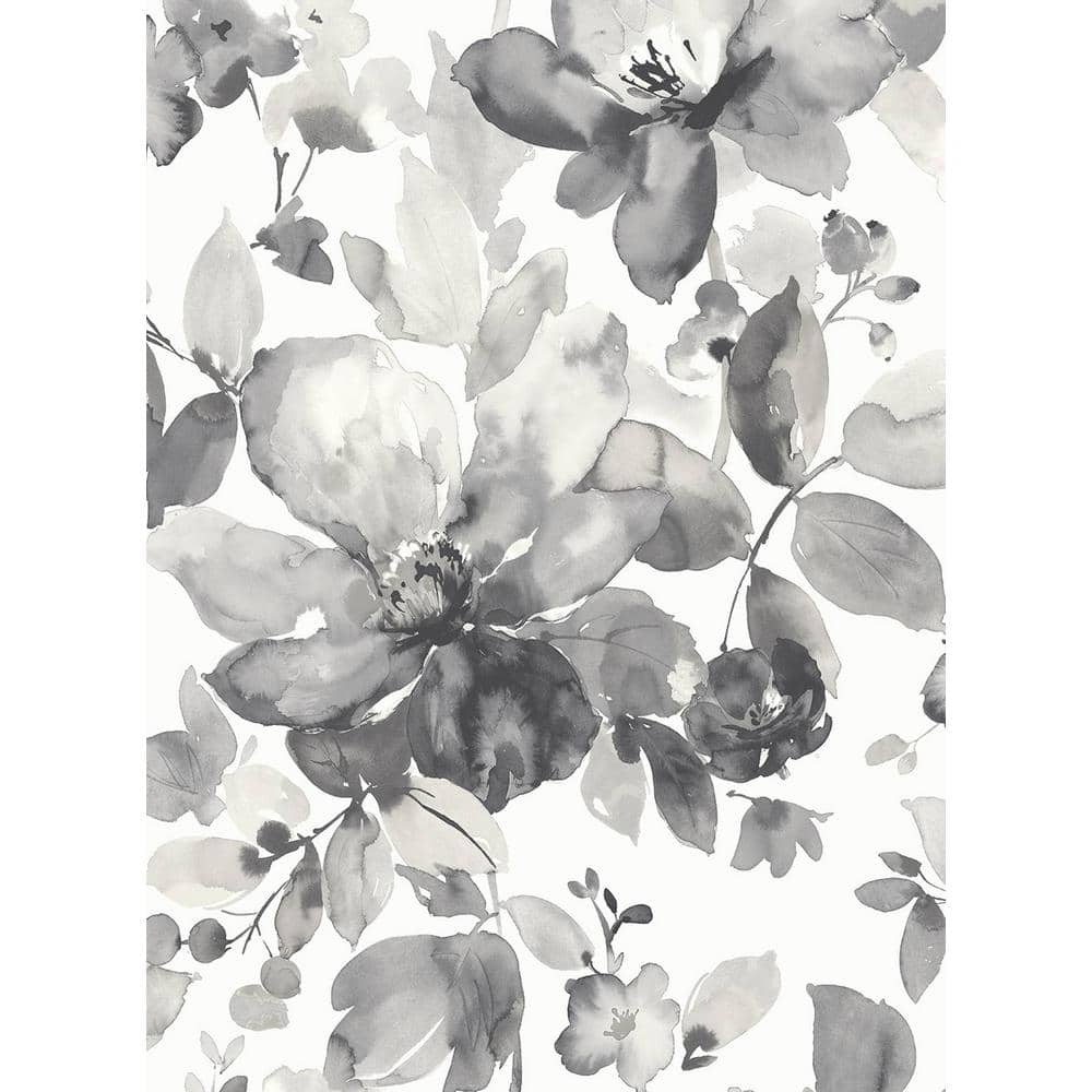 Inkwell Watercolor Garden Floral Pre-Pasted Wallpaper Roll
