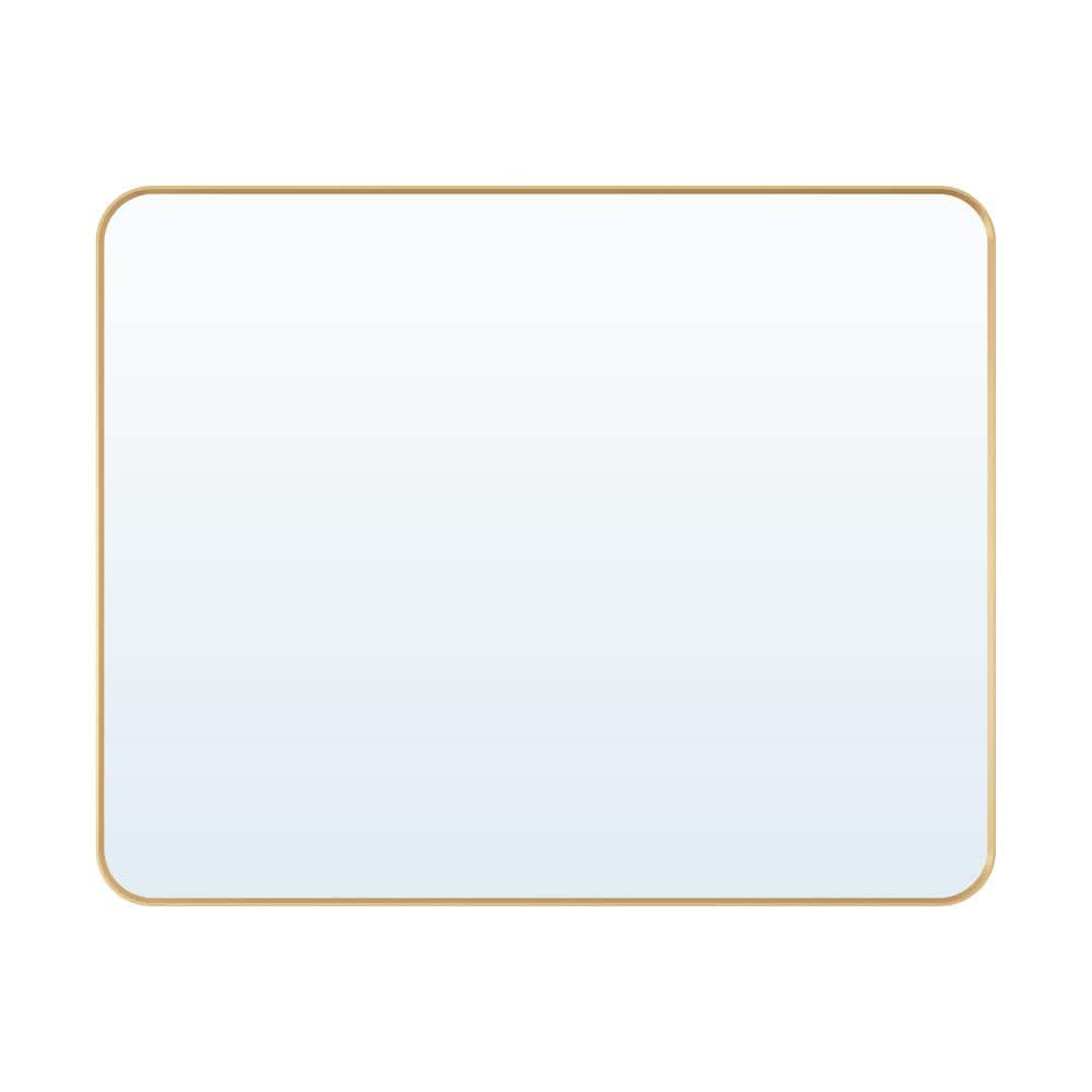 40 in. W x 32 in. H Rectangular Aluminum Framed Wall Mount Bathroom Vanity Mirror in Brushed Gold price history on PriceWatchPro