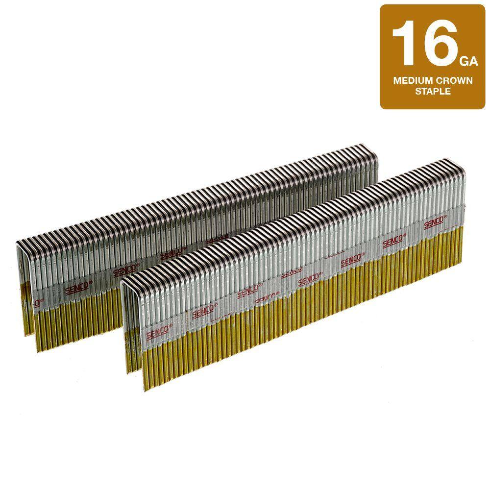 Senco 16-Gauge X 7/16 In. X 1-1/4 In. Galvanized Staple (10,000-Pack ...