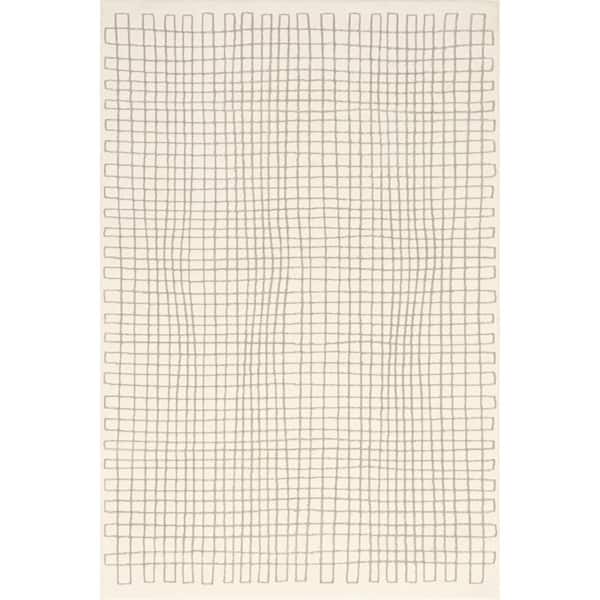 nuLOOM Princess Modern Machine Washable Cream 2 ft. x 3 ft. Modern Area Rug