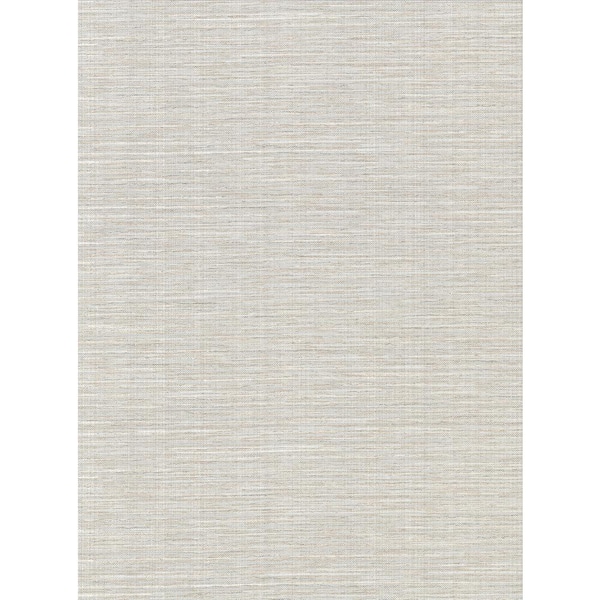 Warner Bay Ridge Light Grey Faux Grasscloth Light Grey Wallpaper Sample