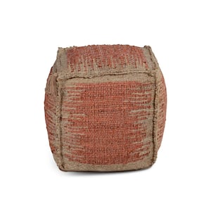 Jafar Square Handwoven Jute Pouf