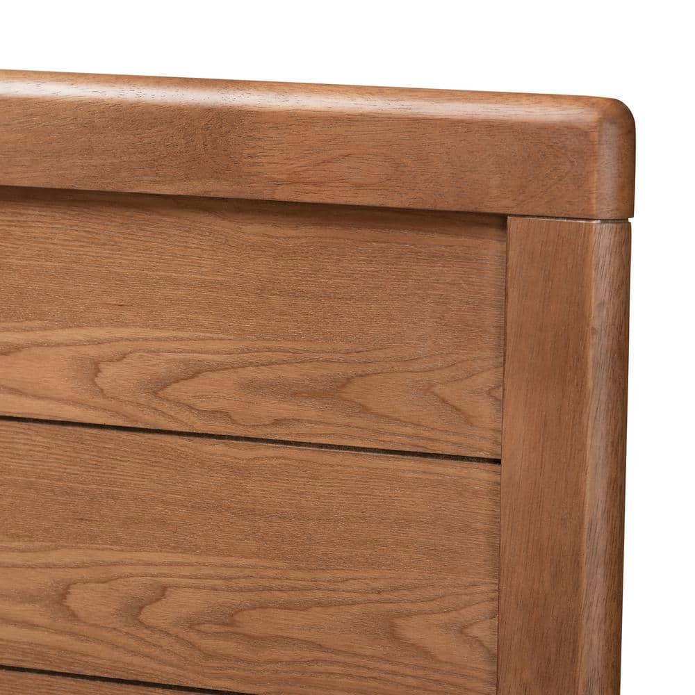Seren Walnut Brown Full Upholstered Wood Headboard