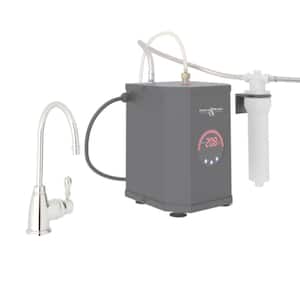 Italian Kitchen Single-Handle Instant Hot Water Dispenser with Tank in Polished Nickel