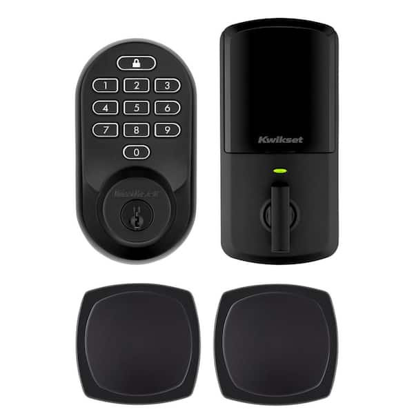 HALO Matte Black Keypad Wi-Fi Electronic Smart Lock Deadbolt with Arroyo Passage Knob Combo Pack