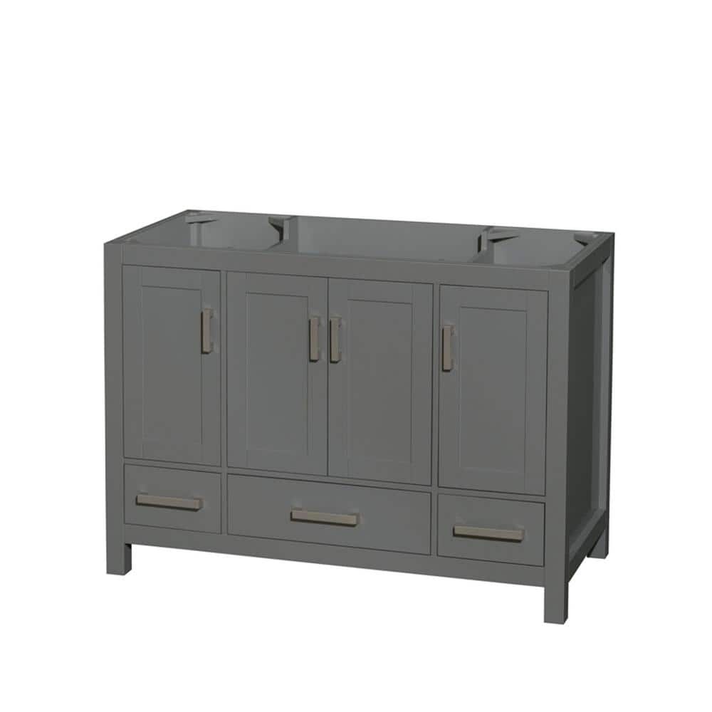 Sheffield 47 in. W x 21.5 in. D x 34.25 in. H Single Bath Vanity Cabinet without Top in Dark Gray price history on PriceWatchPro