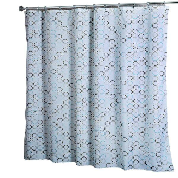 Croydex Shower Curtain in Teal Rings
