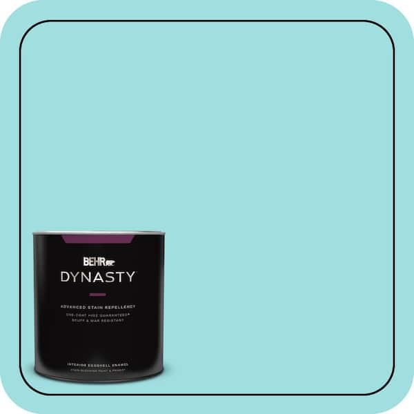 BEHR DYNASTY 1 qt. #P460-2 Tropical Waterfall Eggshell Enamel Interior Stain-Blocking Paint & Primer