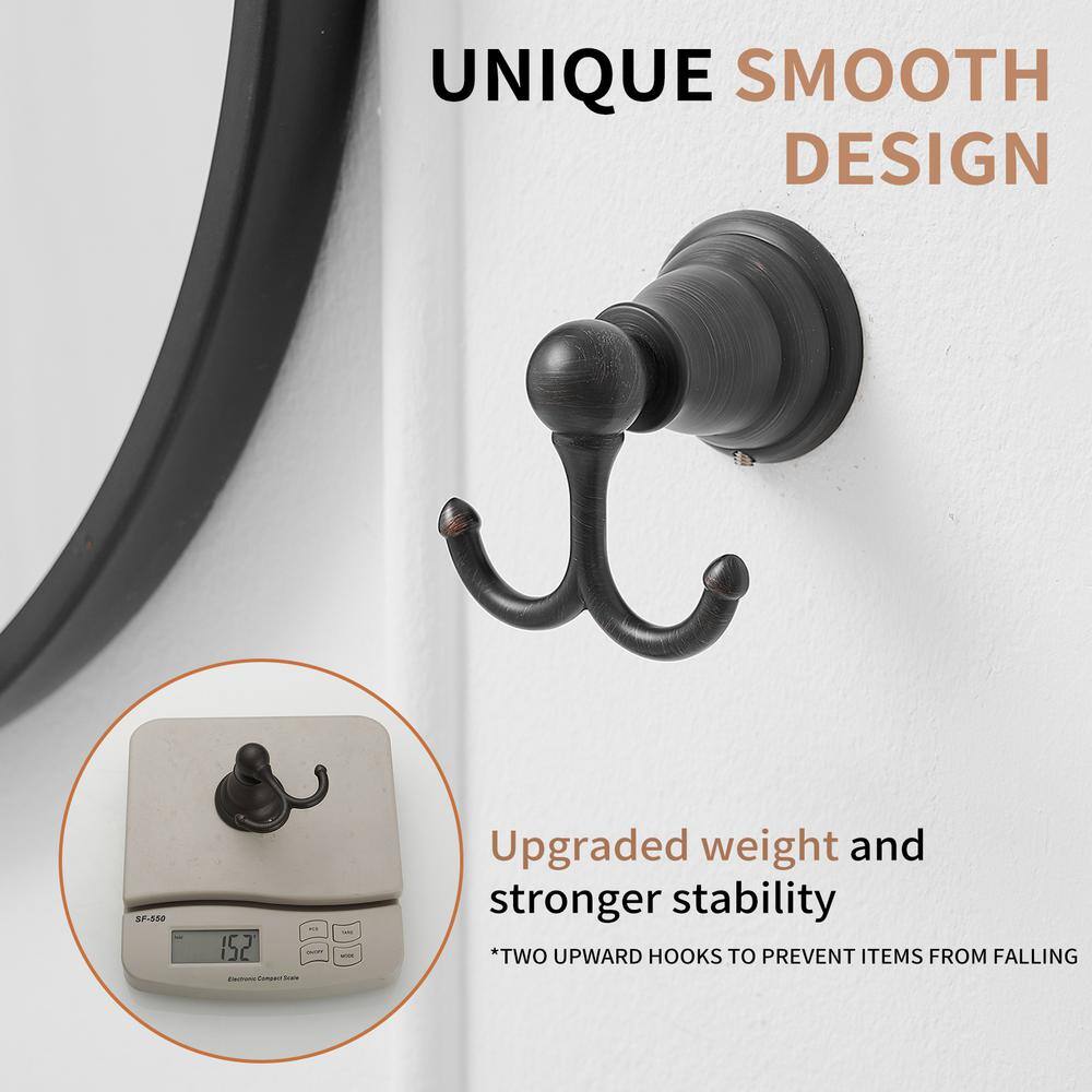 Oil-Rubbed Bronze 5-Piece Bathroom Hardware Set