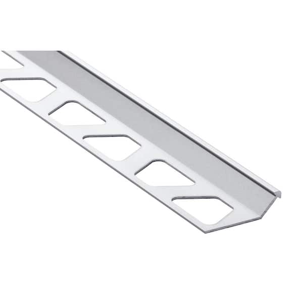 Schluter Finec Satin Anodized Aluminum 11/32 in. x 8 ft. 2-1/2 in. Metal Tile Edging Trim