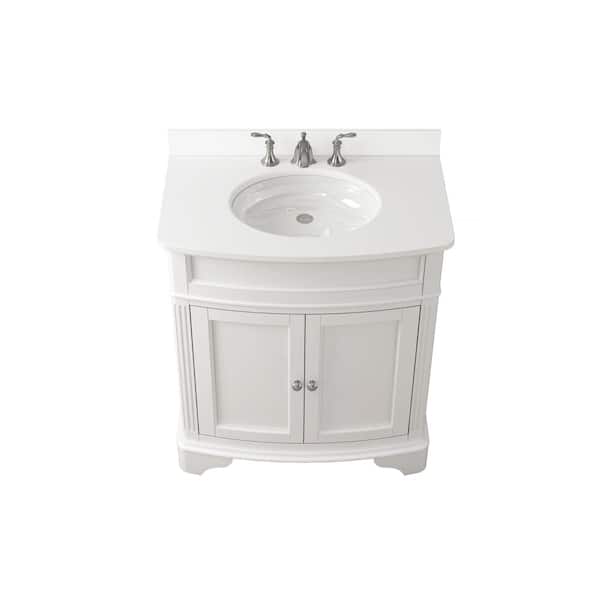 Home Decorators Collection Acken 31.5 in W x 19 in D x 35 in H Single Sink  Freestanding Bath Vanity in Radiant Gold with White Engineered Stone Top  HD105-V31.5-RGD - The Home Depot