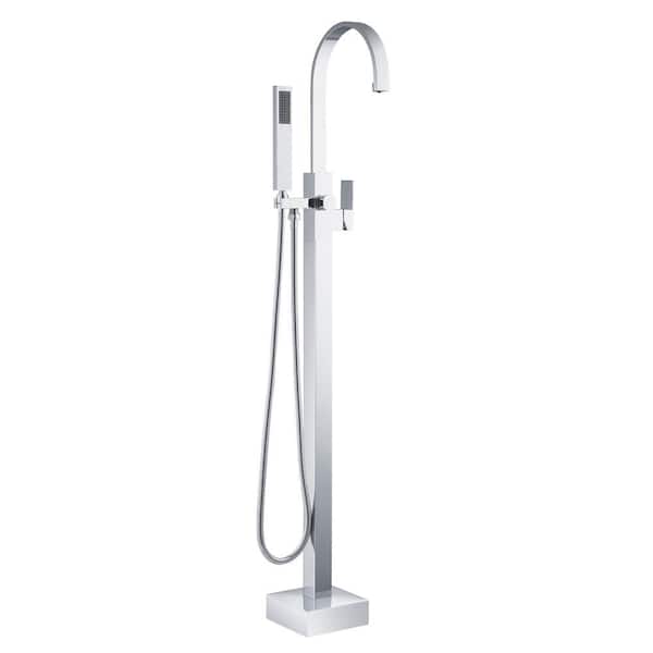 WOODBRIDGE Single-Handle Freestanding Tub Faucet with Hand Shower in Chrome