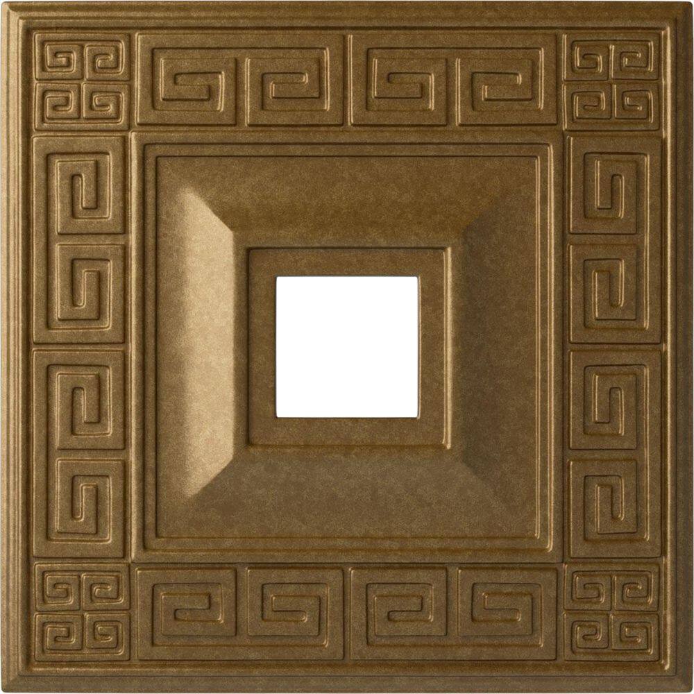 Pale Gold Polyurethane Decorative Ceiling Medallion, 18"