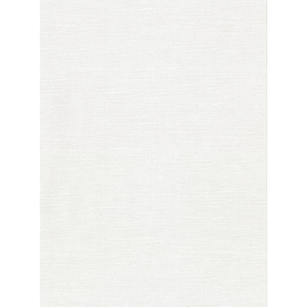 Parker Off-White Faux Linen Off-White Vinyl Strippable Roll (Covers 60.8 sq. ft.)