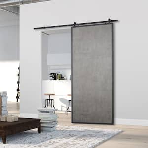 37 in. x 84 in. Prefinished Concrete Look MDF and Pine Core Interior Barn Door Slab