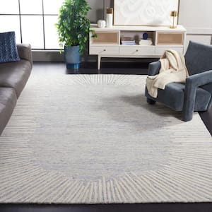 Abstract Blue/Ivory 8 ft. x 10 ft. Marle Eclectic Area Rug