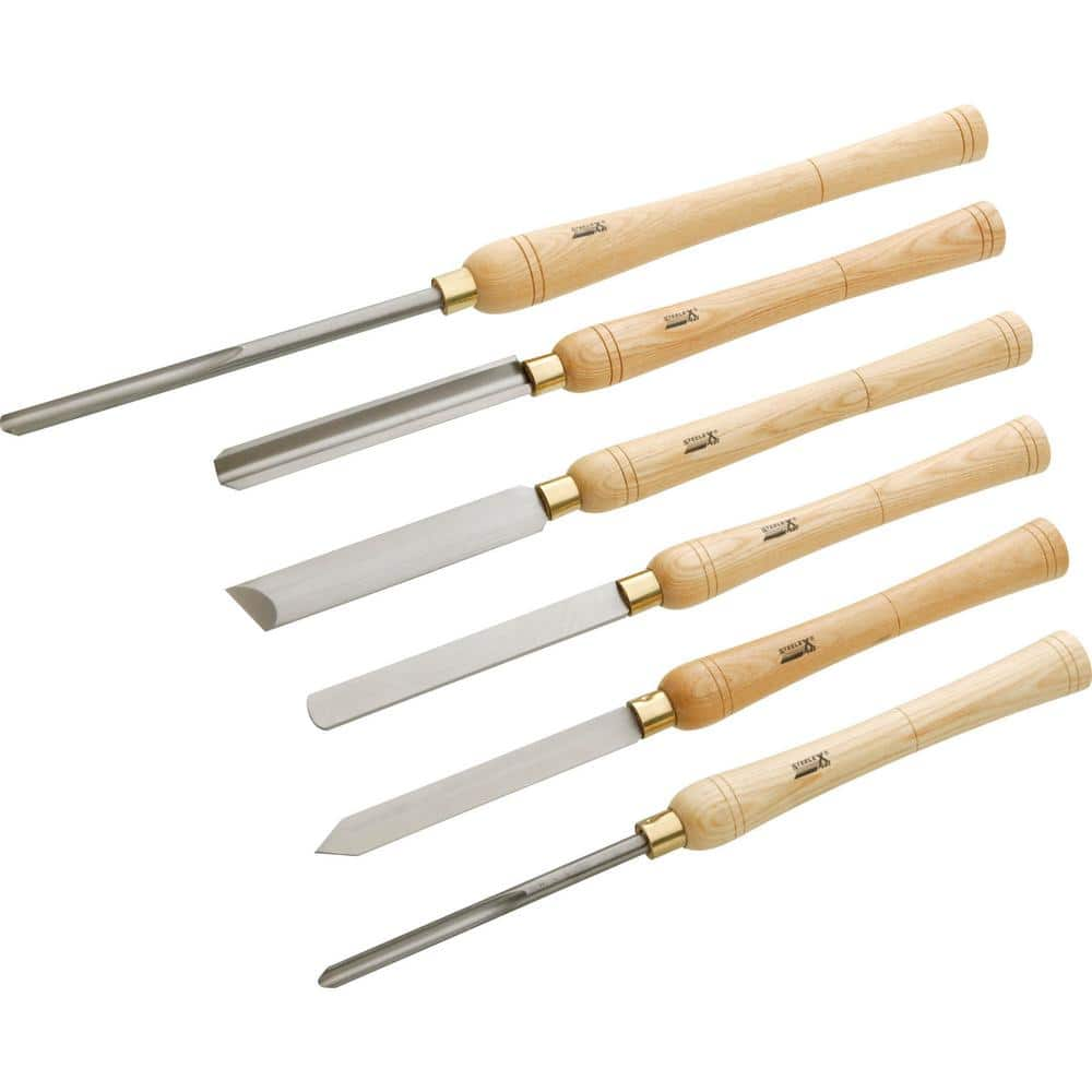 Shop Fox 6-Pieces Deluxe HSS Lathe Chisel Set D2304 - The Home Depot