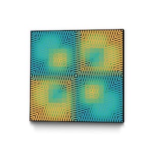 "Pi_dot_pi_4_2-2_30" by Xos Salgado Framed Abstract Wall Art Print 30 in. x 30 in.