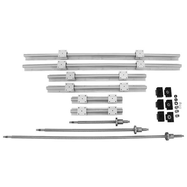 VEVOR Linear Rail Ballscrew x 3 RM1605-350mm 650mm 1050mm x 2 Linear Rail Support 12-CNC Kit Linear Shaft Optical Axis