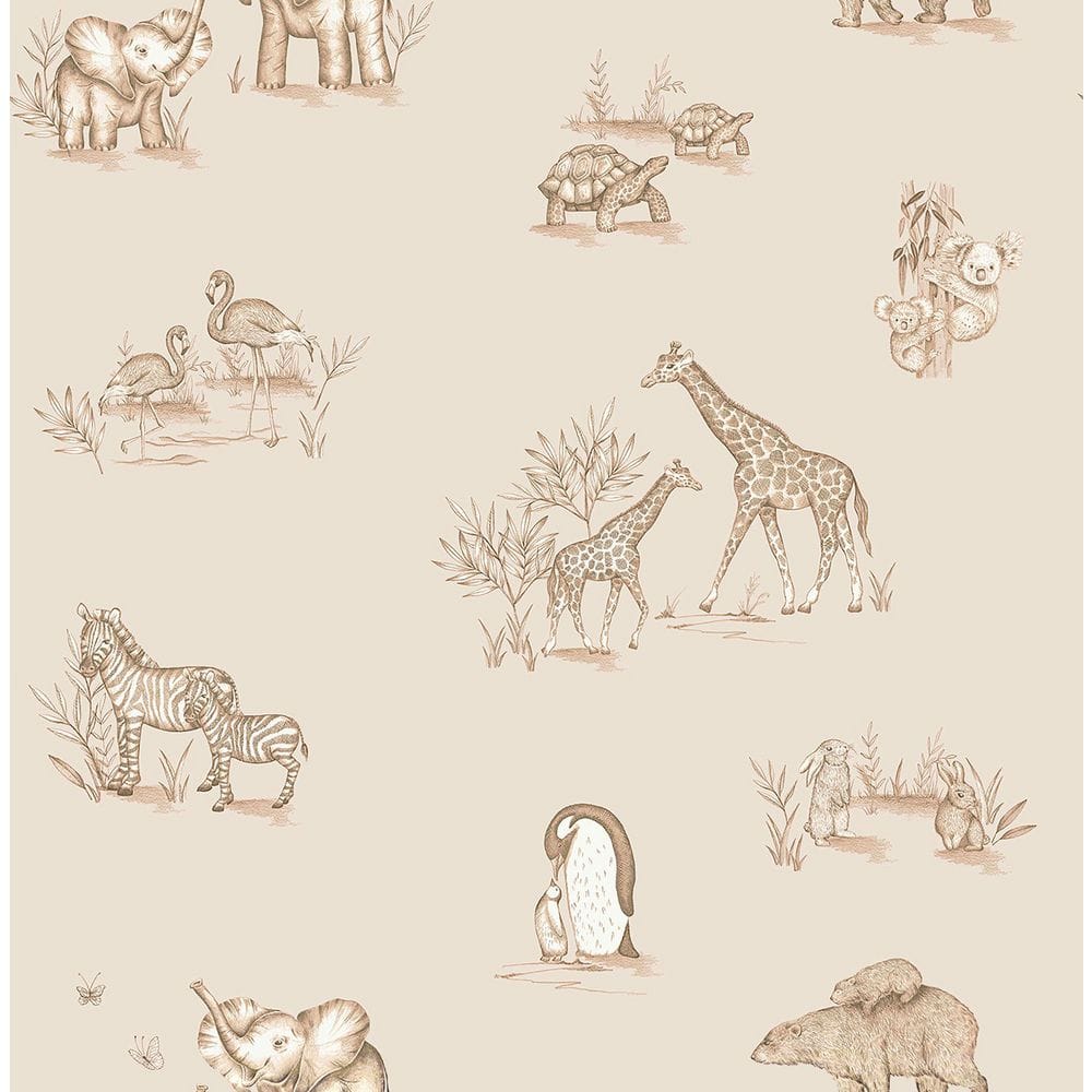 Safari Babies Beige Animal Wallpaper price history on PriceWatchPro