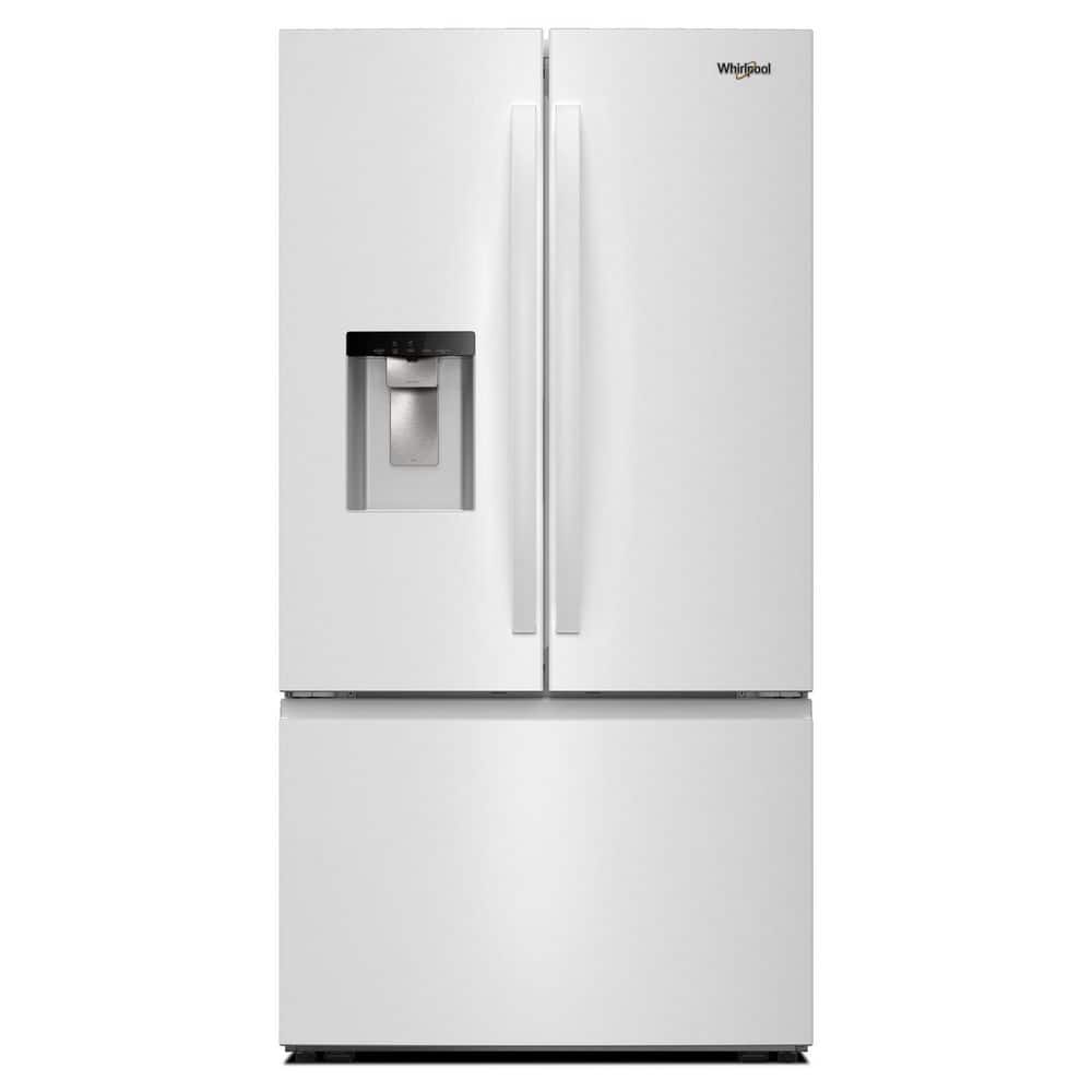 36 in. 30 cu. ft. Freestanding French Door Refrigerator in White with Dual Ice Makers