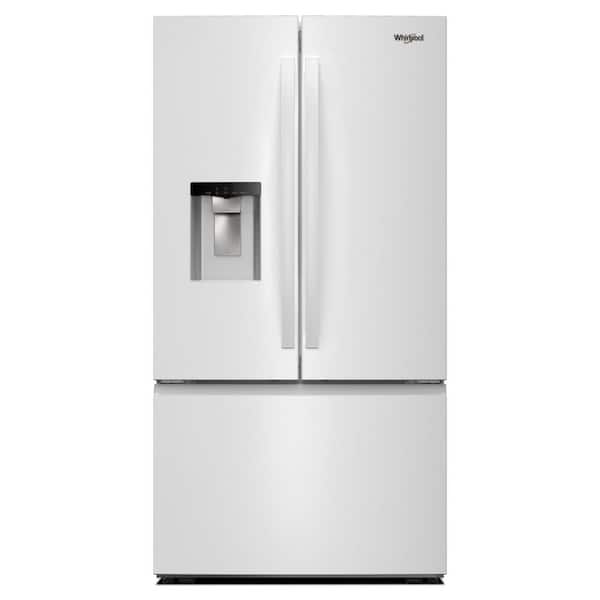 36 in. 30 cu. ft. Freestanding French Door Refrigerator in White with Dual Ice Makers