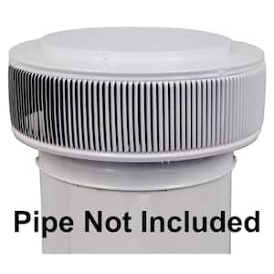 12 in. Dia Aura PVC Vent Cap Exhaust with Adapter for Schedule 40 or Schedule 80 PVC Pipe in White