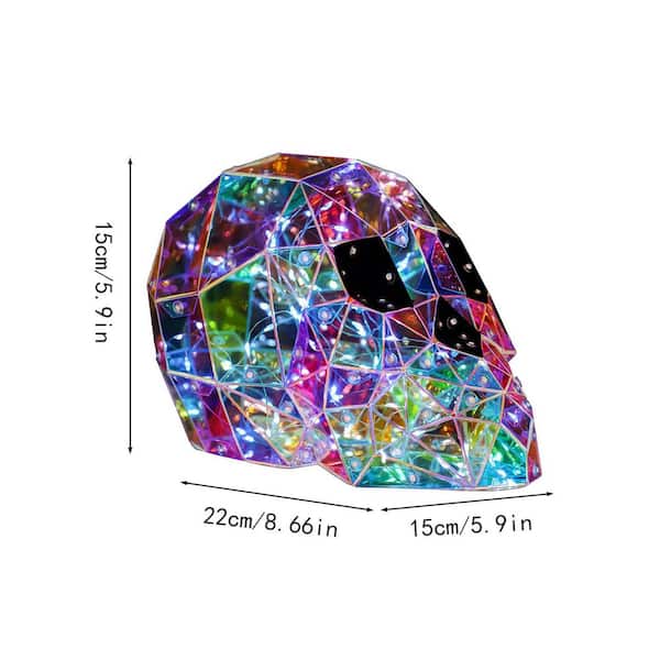 Prismatic Rainbow Horror Skull LED Light 22Lamps-015 - The Home Depot