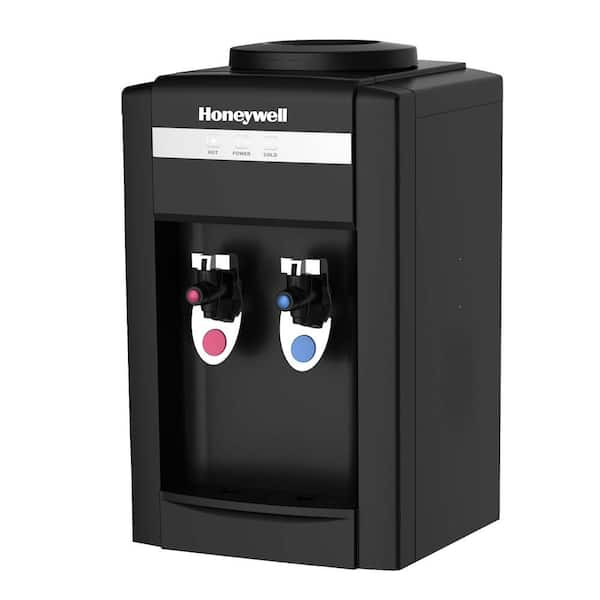 Honeywell 21 in. Hot and Cold Tabletop Water Cooler Dispenser in Black