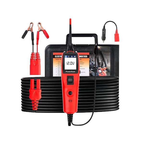 Power Circuit Probe Tool 40ft Extension Cord Automotive Circuit Tester 12-24V AC/DC Current Resistance Finder