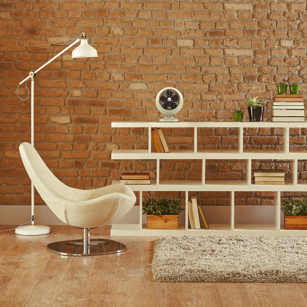 VFAN Mini Classic 2-Speed White Metal Personal Desk Fan
