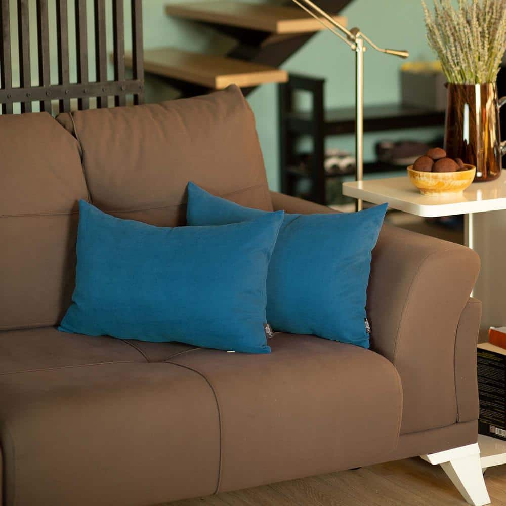 Tahitian Tide Blue Polyester Lumbar Pillow Covers Set