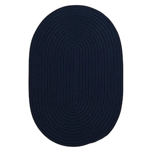 Trends Navy 2 ft. x 4 ft. Oval Braided Area Rug