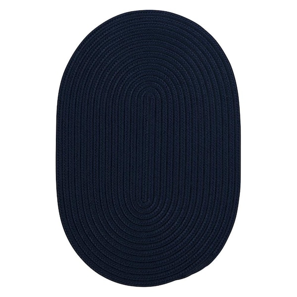 Home Decorators Collection Trends Navy 2 ft. x 4 ft. Oval Braided Area Rug