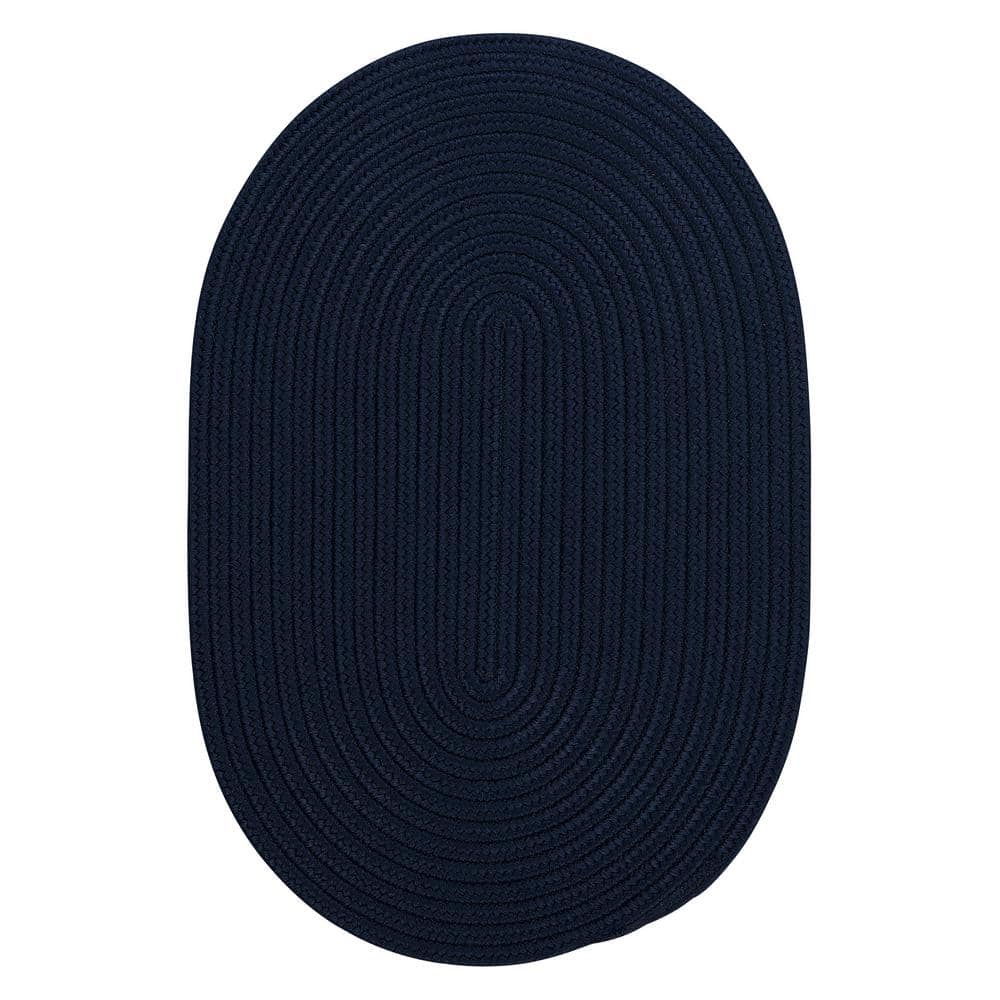 Home Decorators Collection Trends Navy 4 ft. x 4 ft. Braided Round Area Rug, Blue -  BR52R048X048