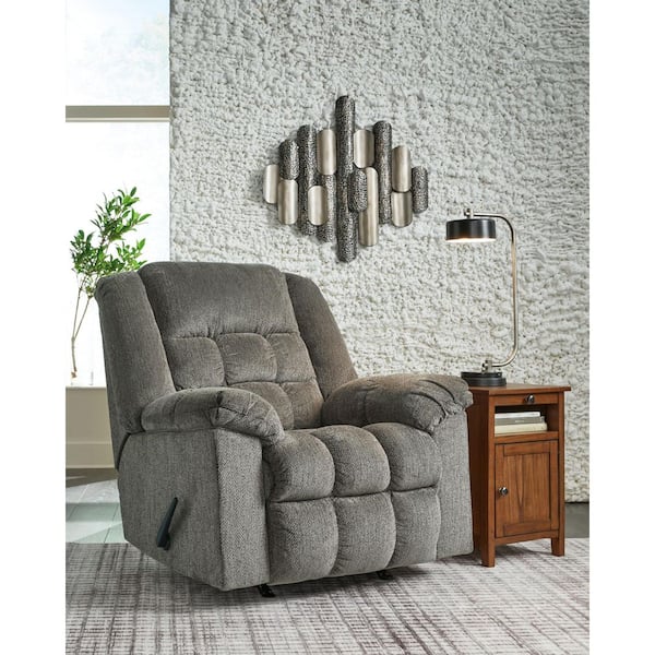 Kegler Gray Polyester Rocker Recliner