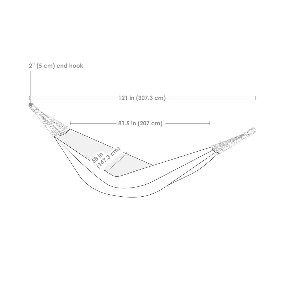 Retro Waves Polyester and Cotton Double Hammock for Two