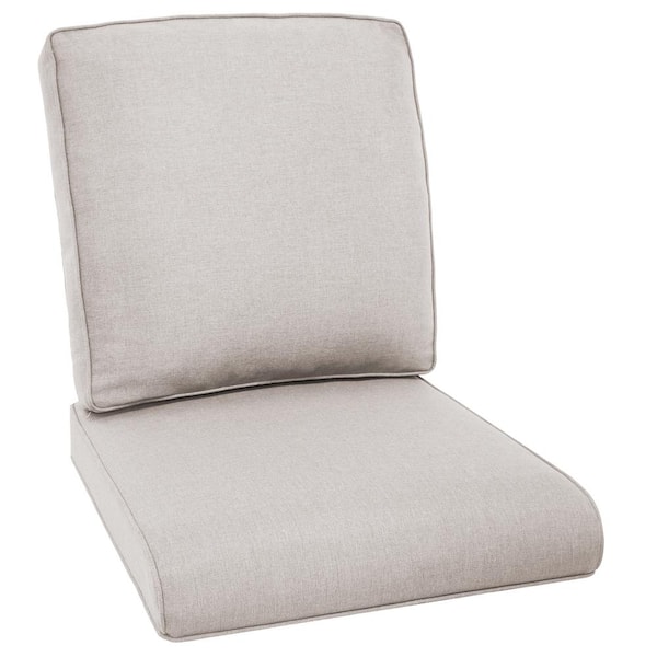 Gymojoy 22 in. x 24 in. 2-Piece Deep Seating Outdoor Lounge Chair Replacement Cushion and Back Pillow in Beige