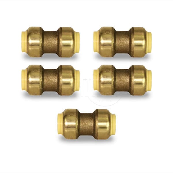 SUNGATOR Pushfit 1/2 Tee Fittings, Plumbing T Fittings 1/2 Inch, No Lead  Brass Push to Connect Fittings, Push Pex Fittings Tee for PEX, Copper, CPVC