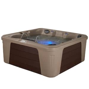 Palm Beach 5-6-Person 30-Jet, 69-Port 120 V Hot Tub Lounger and Bench Spas with Ice Bucket