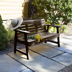 Weatherly 4 ft. 2-Person Weathered Acorn Recycled Plastic Outdoor Garden Bench
