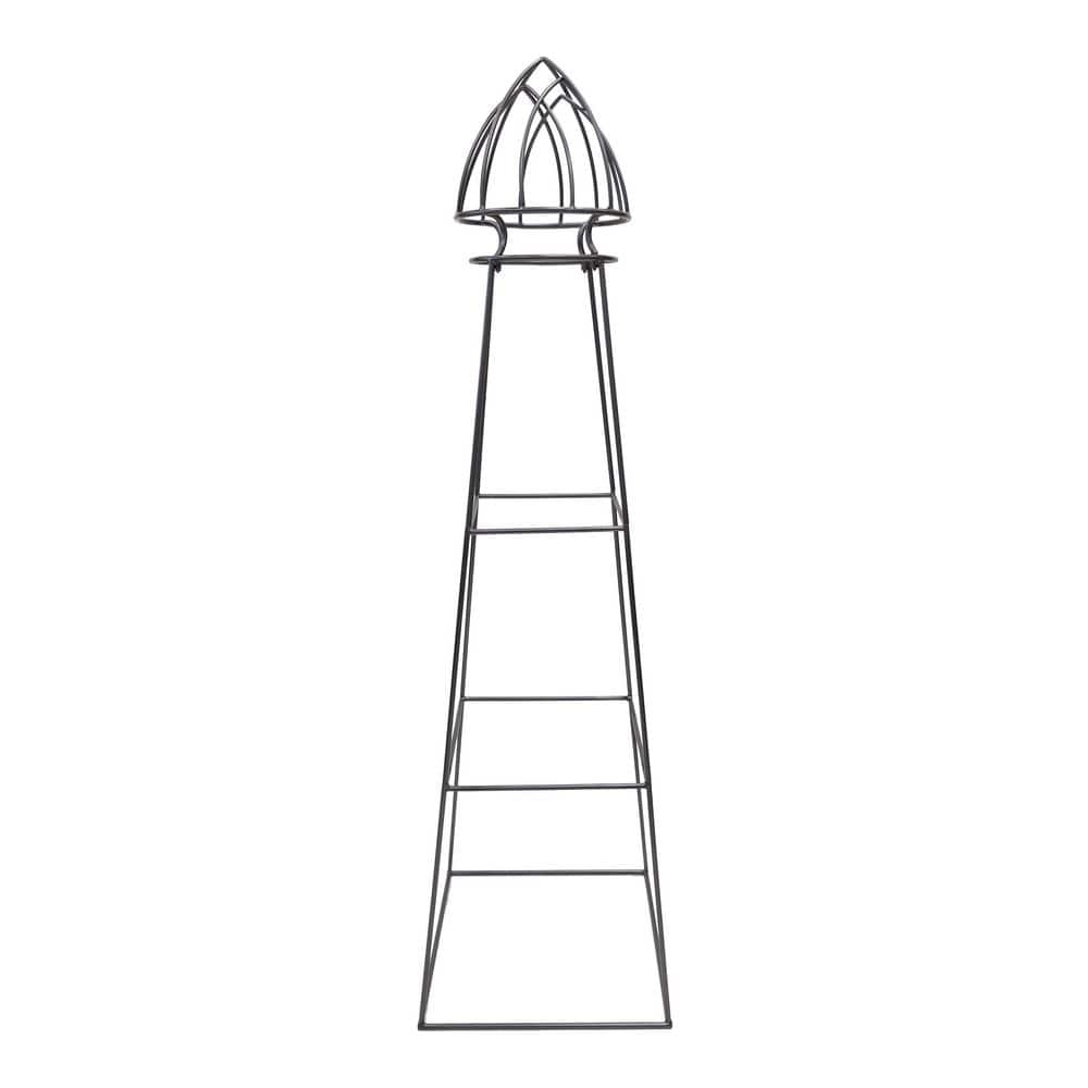 Graphite Wrought Iron Weather Resistant Outdoor Garden Trellis