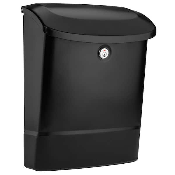 Architectural Mailboxes Parkside Black, Small, Steel, Locking Wall Mount Mailbox