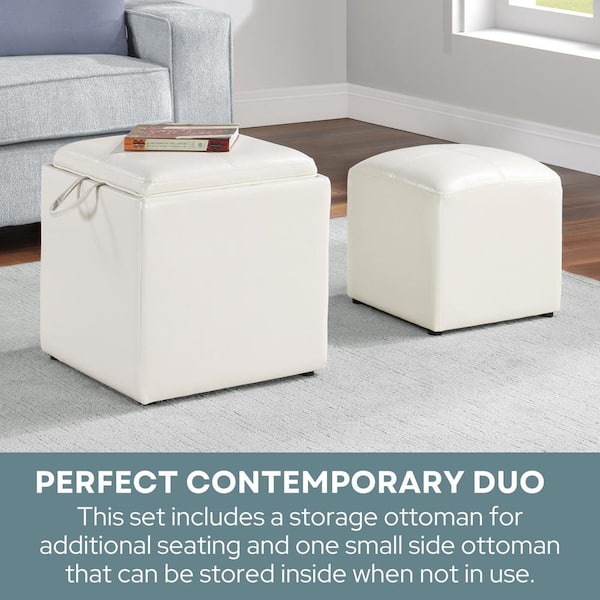 Convenience Concepts Designs4Comfort Park Avenue Ivory Faux