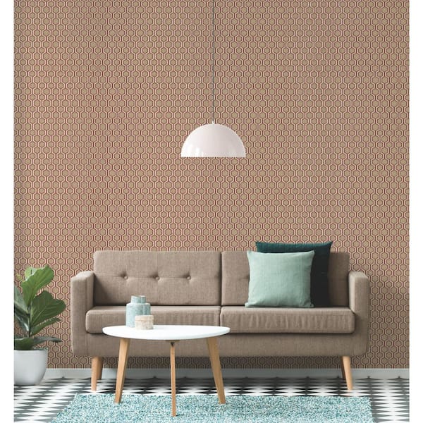 Ronald Redding Red Bee Sweet Paper Unpasted Matte Wallpaper 27 in. x 27 ft.