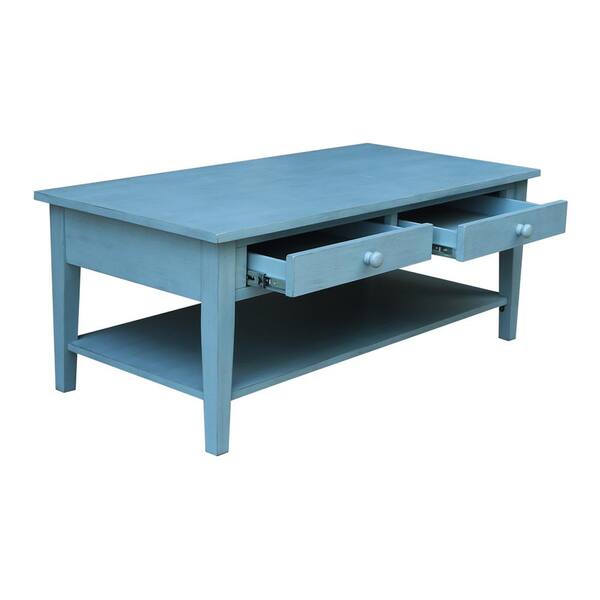 Antique high quality Coffee Table Blue Wooden