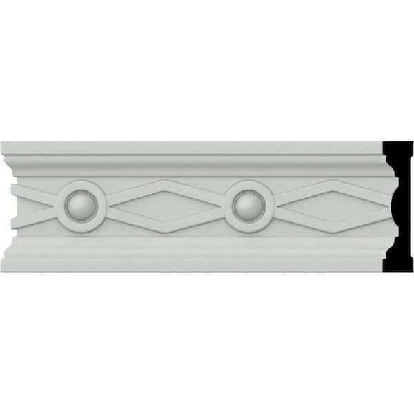 Ekena Millwork SAMPLE - 3/4 in. x 12 in. x 3-1/8 in. Urethane Large Federal Chair Rail Moulding