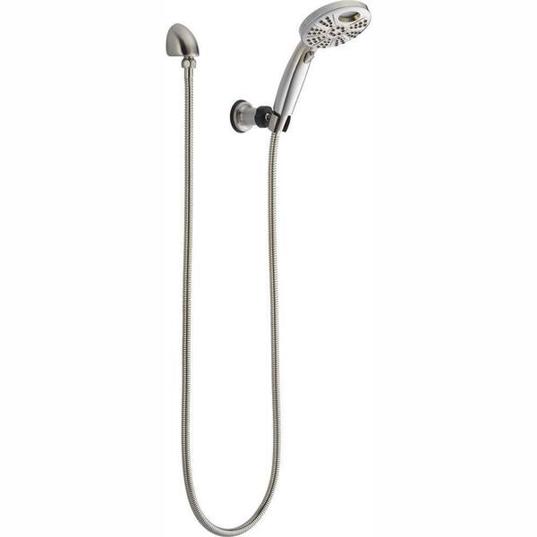 Delta Temp2O 6-Spray 4.8 in. Single Wall Mount Handheld Shower Head in Stainless