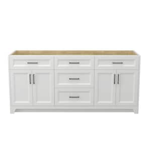 72 in. W x 21 in. D x 33 in. H Bath Vanity Cabinet without Top Bathroom Vanities Cabinet in Matte White